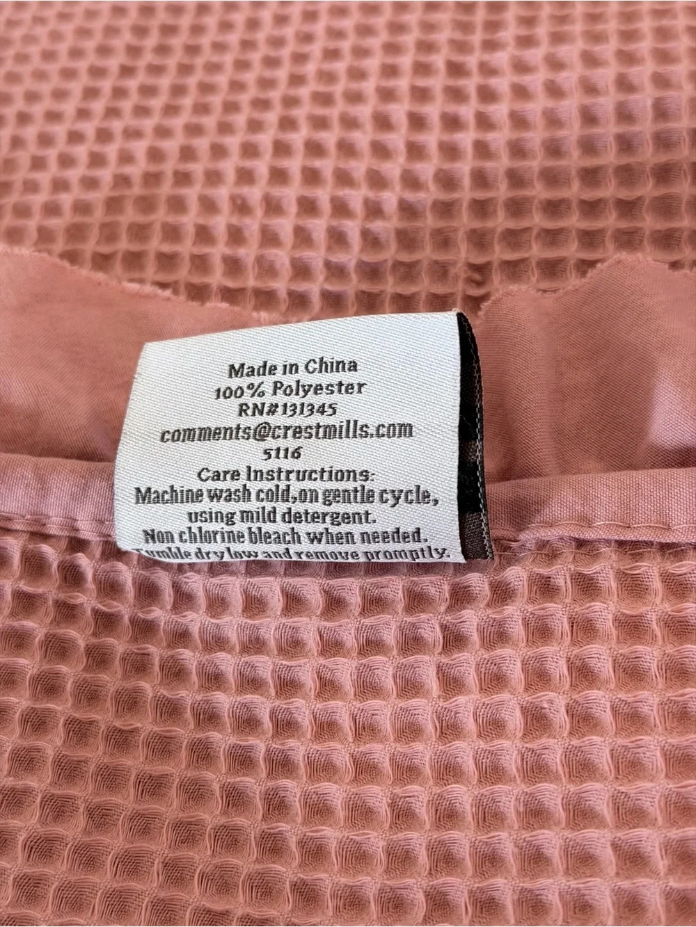 Forsythia Ridge Pink Waffle Weave Knit Throw. 50”X60”. Dusty Rose | Blanket
